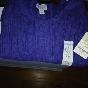 St. John's Bay Purple V-Neck Sweater